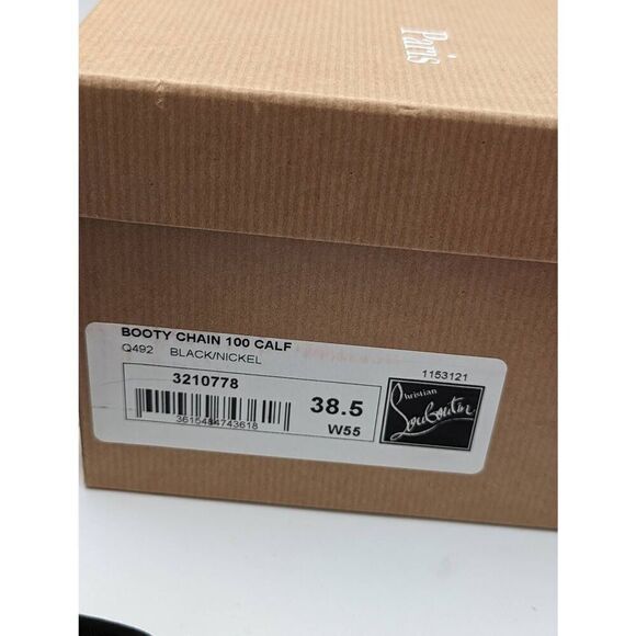 Christian Louboutin Booty Chain 100 Calf Leather Ankle EU 38.5 - Picture 8 of 10